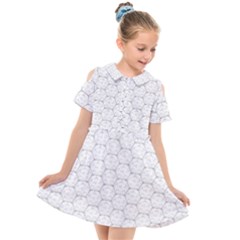 Hexagon Geometric Shape Kids  Short Sleeve Shirt Dress by Bajindul