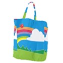 Natural Cloud Field Grass Giant Grocery Tote View1