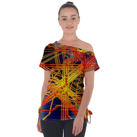 Board Circuits Control Center Trace Tie-up Tee by Pakrebo