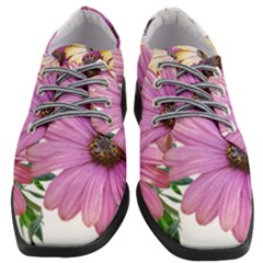 Flowers Daisies Arrangement Garden Women Heeled Oxford Shoes by Pakrebo