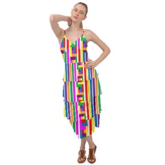 Rainbow Geometric Spectrum Layered Bottom Dress by Mariart