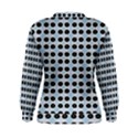 Black Flower On Blue White Pattern Women s Sweatshirt View2