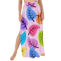 Background Abstract Leaves Color Maxi Chiffon Tie-up Sarong by Simbadda