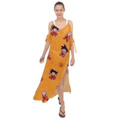 Dragonball Maxi Chiffon Cover Up Dress by Mezalola