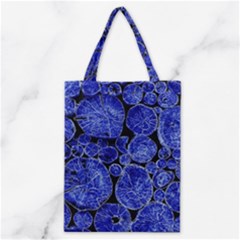 Neon Abstract Cobalt Blue Wood Classic Tote Bag by Bajindul