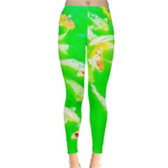 Koi Carp Scape Leggings  by essentialimage