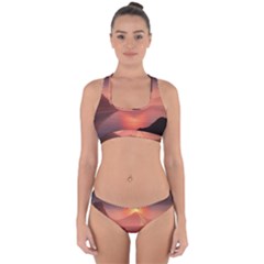 Volcano Lava Landscape Glow Lake Cross Back Hipster Bikini Set