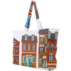 City Buildings Brick Architecture Simple Shoulder Bag by Simbadda