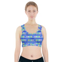 Ice Cream Bar Pattern Sports Bra With Pocket by bloomingvinedesign