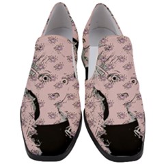 Wide Eyed Girl Pink Women Slip On Heel Loafers by snowwhitegirl