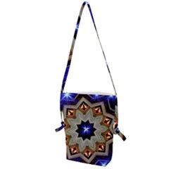 Background Mandala Star Folding Shoulder Bag by Mariart