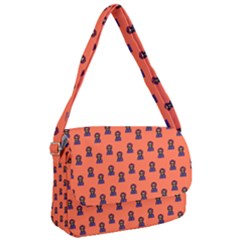 Nerdy 60s  Girl Pattern Orange Courier Bag by snowwhitegirl