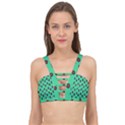 Nerdy 60s  Girl Pattern Seafoam Green Cage Up Bikini Top View1