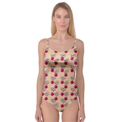 Cherries An Bats Peach Camisole Leotard  by snowwhitegirl