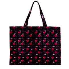 Cherries An Bats Black Zipper Mini Tote Bag by snowwhitegirl