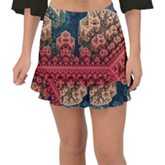 Fractals 3d Graphics Designs Fishtail Mini Chiffon Skirt by Simbadda