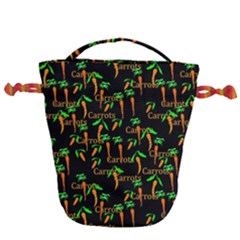 Carrots Pattern Drawstring Bucket Bag by bloomingvinedesign