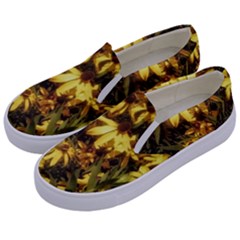 Echinacea Paradoxa Kids  Canvas Slip Ons by Riverwoman