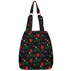 Strawberries Pattern Center Zip Backpack by bloomingvinedesign