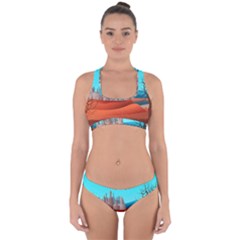 Castle Landscape Mountains Hills Cross Back Hipster Bikini Set