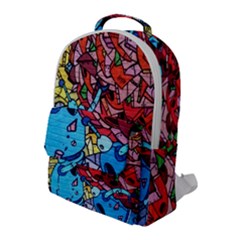 Graffiti Wall Mural Painting Arts Flap Pocket Backpack (large) by Simbadda