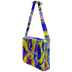 Yellow Triangles Abstract Cross Body Office Bag by bloomingvinedesign