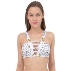 Memphis Seamless Patterns Cage Up Bikini Top