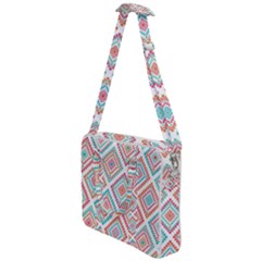 Ethnic Seamless Pattern Tribal Line Print African Mexican Indian Style Cross Body Office Bag by Vaneshart