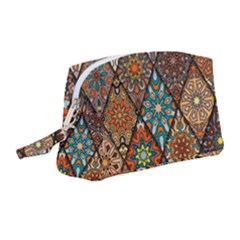 Colorful Vintage Seamless Pattern With Floral Mandala Elements Hand Drawn Background Wristlet Pouch Bag (medium)