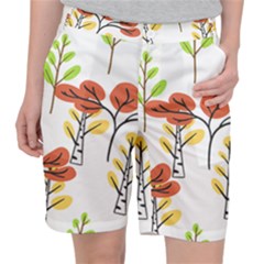 Tree Autumn Forest Landscape Pocket Shorts