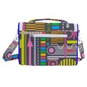 Pattern Geometric Abstract Colorful Arrows Lines Circles Triangles Satchel Shoulder Bag View3