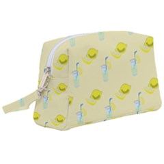 Lemonade Polkadots Wristlet Pouch Bag (large)