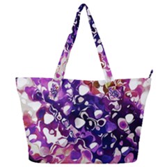 Paint Texture Purple Watercolor Full Print Shoulder Bag