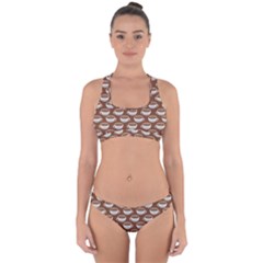 Coffee On Coffee Cross Back Hipster Bikini Set by bloomingvinedesign