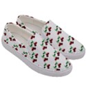 Cherries Pattern Men s Canvas Slip Ons View3