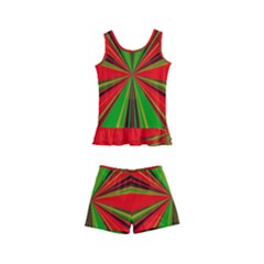 Abstract Art Fractal Modern Art Kids  Boyleg Swimsuit