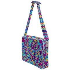 Ripple Motley Colorful Spots Abstract Cross Body Office Bag by Vaneshart