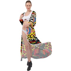 Ethnic Patchwork Maxi Chiffon Beach Wrap