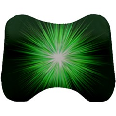 Green Blast Background Head Support Cushion by Mariart