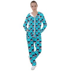 Forest Girl Bight Baby Blue Patttern Women s Tracksuit by snowwhitegirl