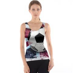 Soccer Ball With Great Britain Flag Tank Top by Vaneshart