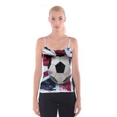 Soccer Ball With Great Britain Flag Spaghetti Strap Top by Vaneshart