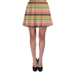 Vintage Stripes Lines Background Skater Skirt by Vaneshart