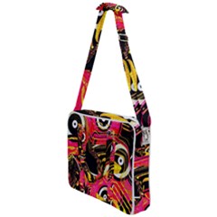 Abstract Clutter Cross Body Office Bag by Vaneshart