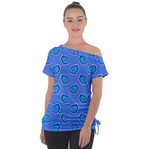 Surfer Pattern Tie-up Tee by bloomingvinedesign