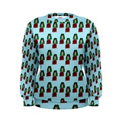 Girl With Green Hair Pattern Women s Sweatshirt