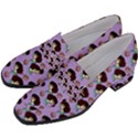 Redhead Girl Pattern Lilac Women s Chunky Heel Loafers View2