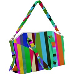 Stripes Interrupted Canvas Crossbody Bag by bloomingvinedesign