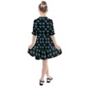 Aqua Pansies Kids  All Frills Chiffon Dress View2