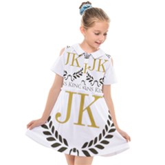 Jk Logo Square Kids  Short Sleeve Shirt Dress by Jeanskings